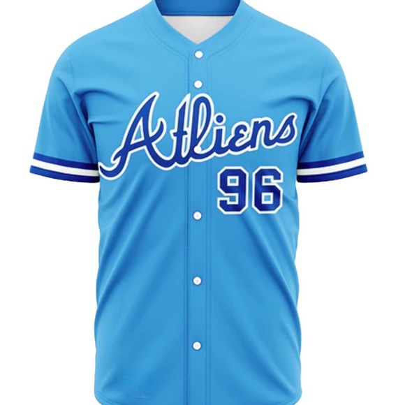 ATLiens Outkast Andre 3k Atlanta Braves Powder Blue Jersey FULLY SUBLIMATED - Picture 11 of 15